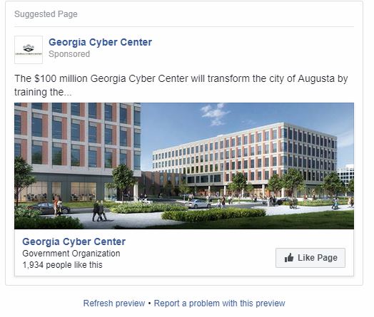 Georgia Cyber Center Facebook Ads