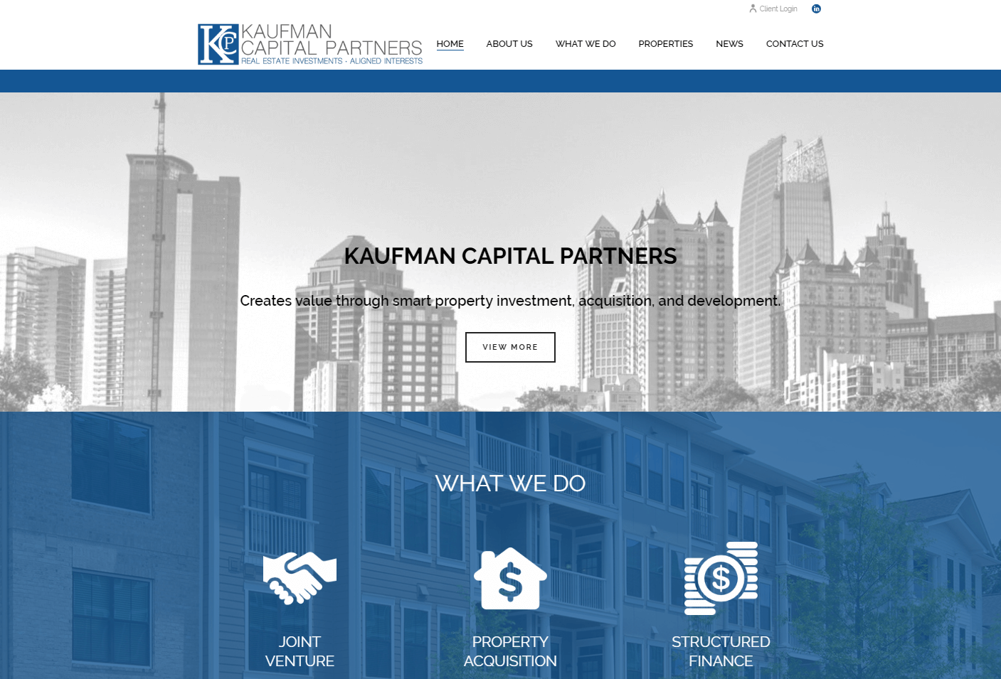 Kaufman Capital Partners Website Example