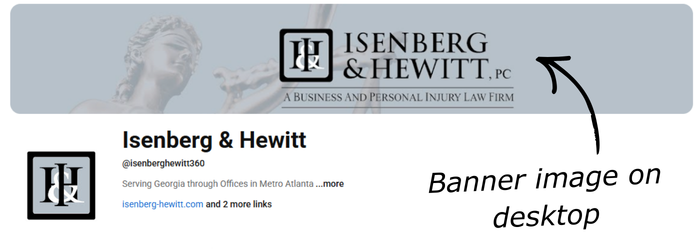 Banner image example on desktop