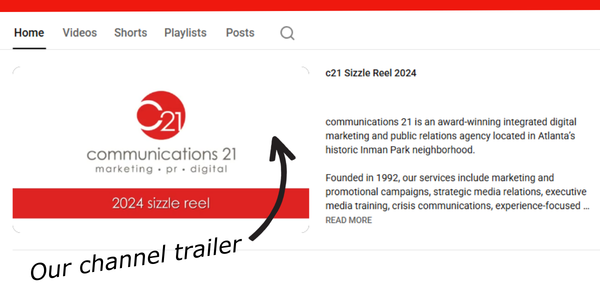 Example of a sizzle reel as a channel trailer