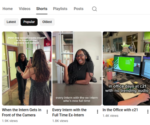 YouTube shorts example