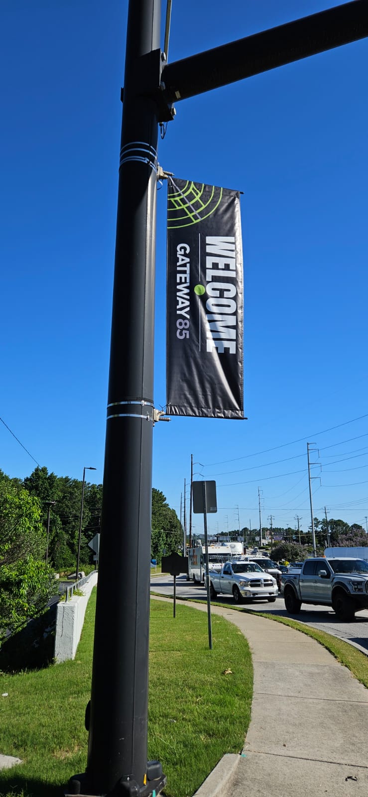 Welcome light pole banner Welcome light pole banner