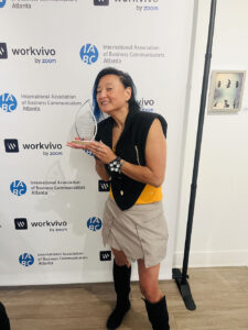 Frances at an awards ceremony
