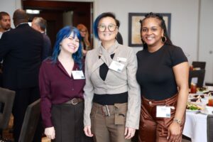 Jamie, Frances and Shayla at a networking event